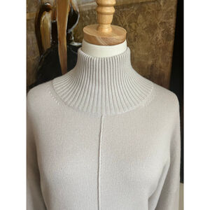 NWOt Women's N.PEAL Cowl Neck Sweater L Light Gray